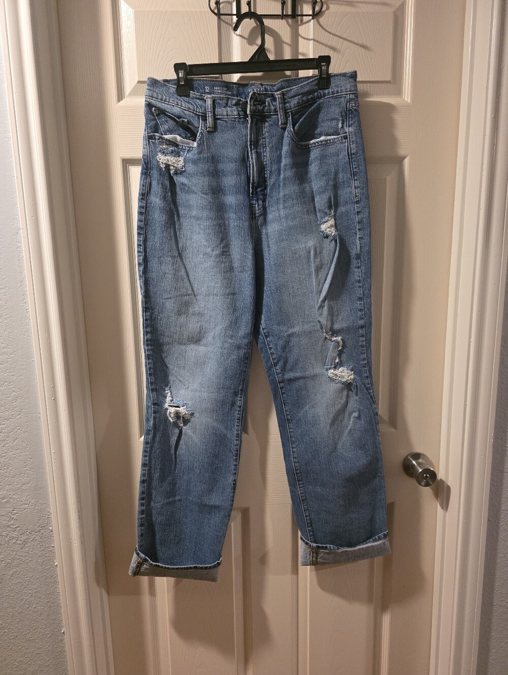 a.n.a Womens Light Blue Distressed Jeans